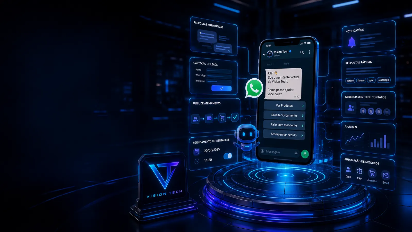 Chatbot para WhatsApp Vision Tech