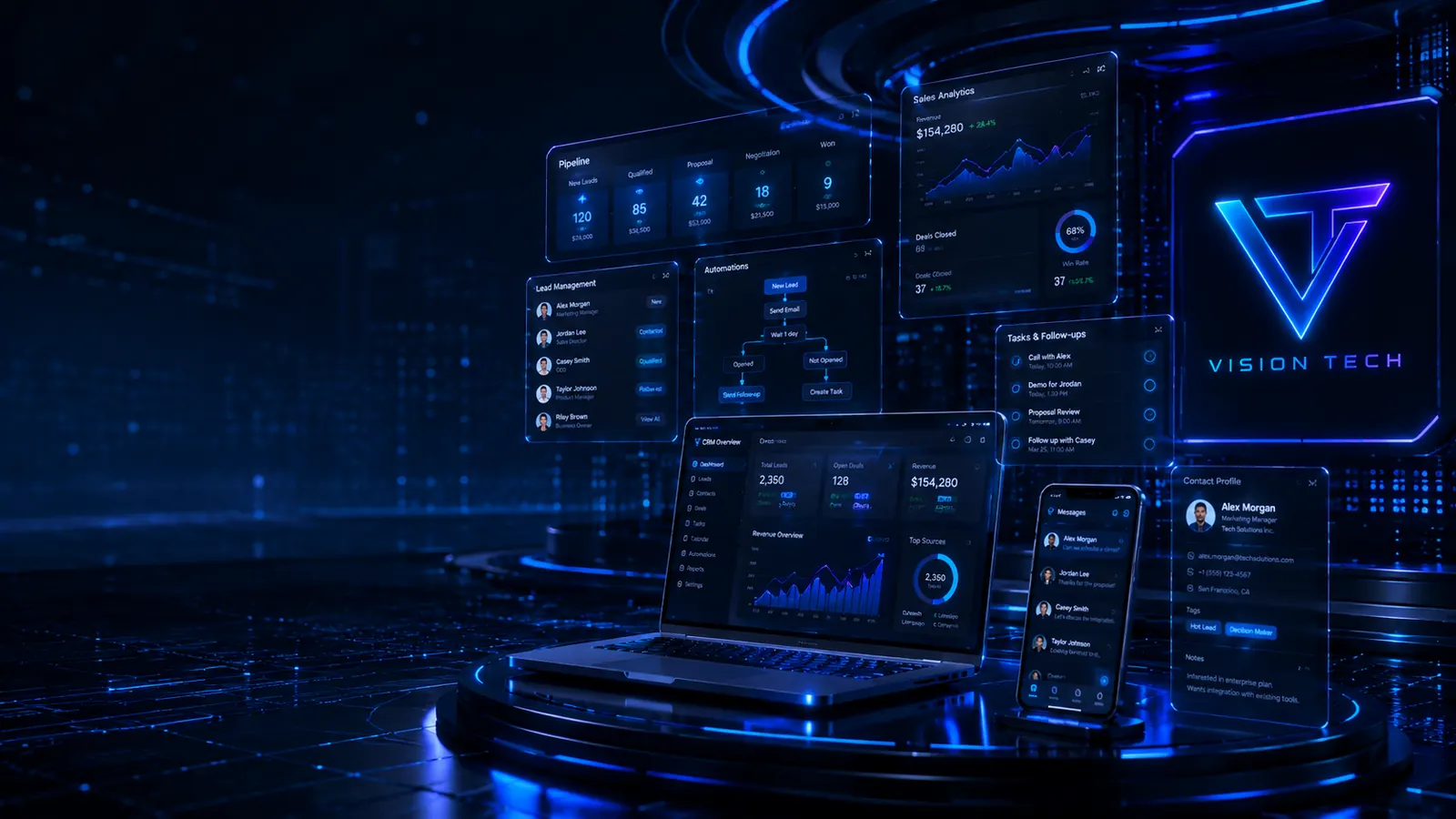 CRM personalizado Vision Tech