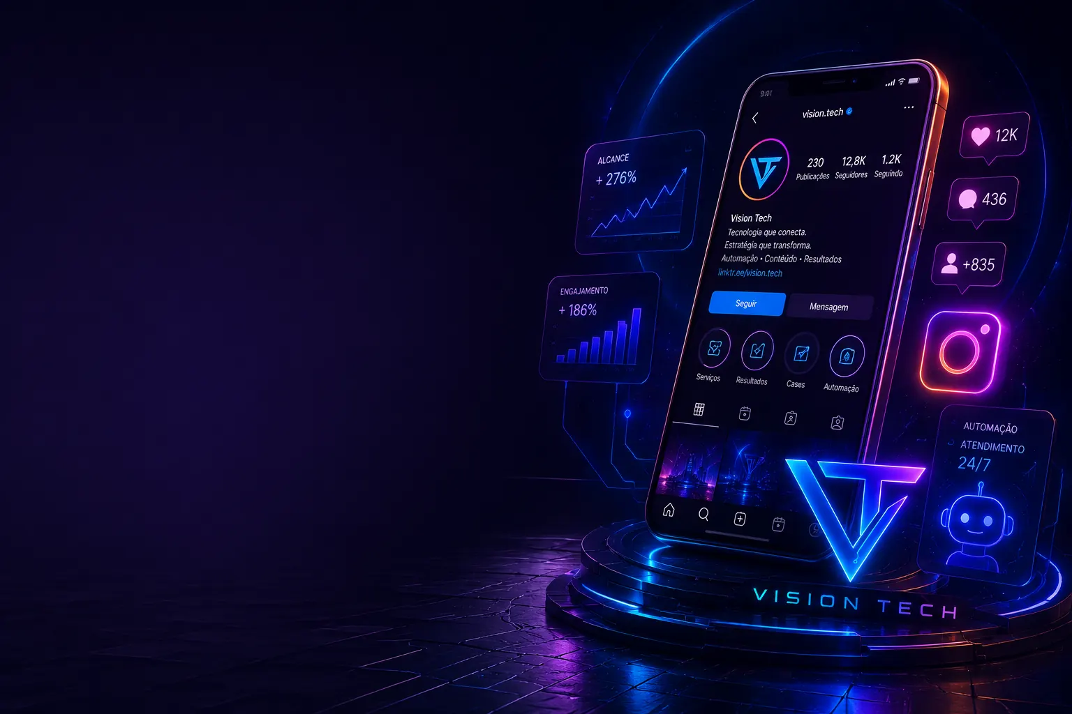 Automação para Instagram Vision Tech
