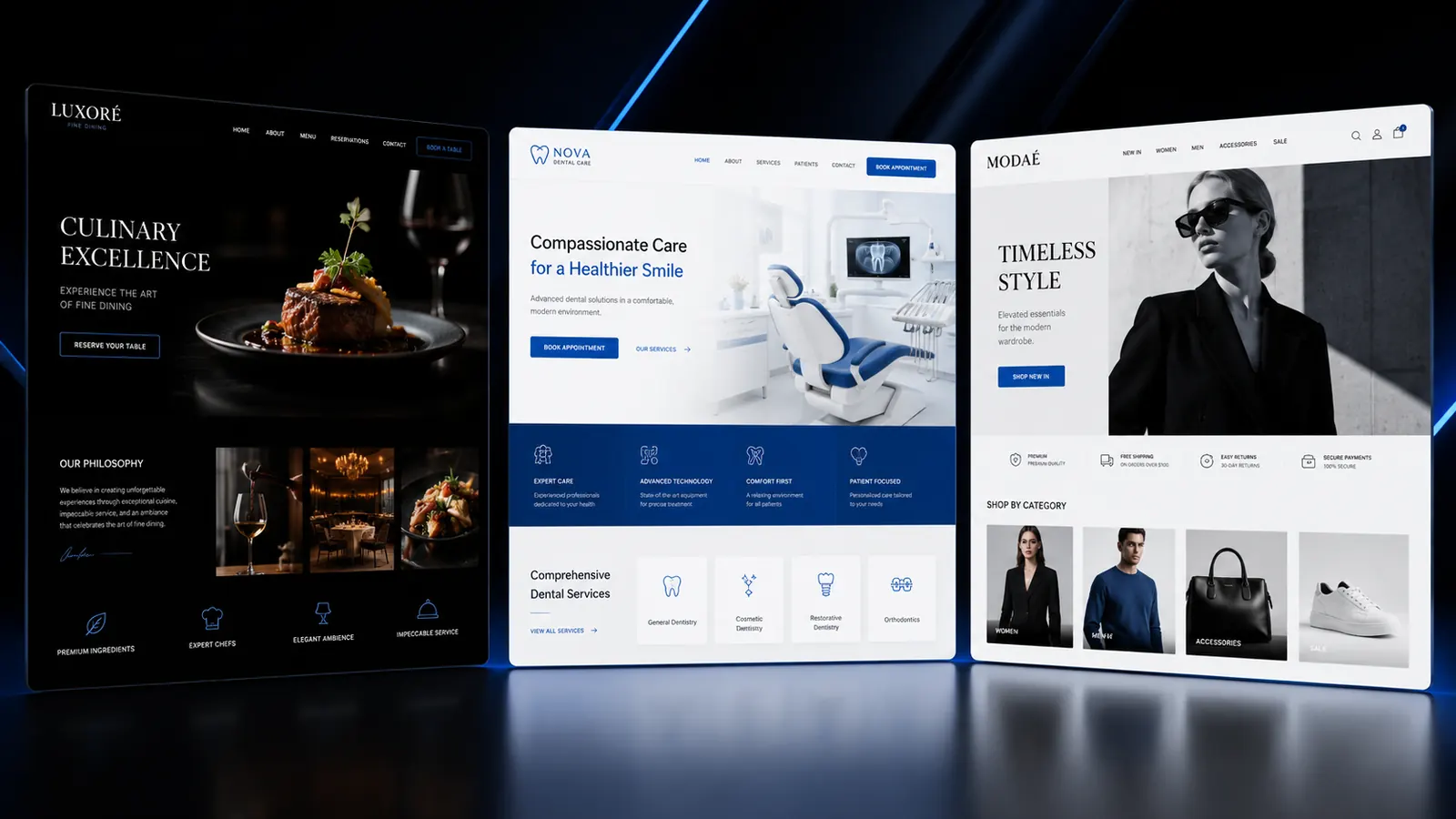 Sites profissionais personalizados